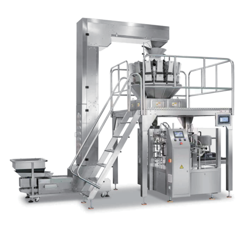 Rotary Premade Pouch Machine wtih Multi-heads Weigher - Granule Packing Machine - toplinkpack.com