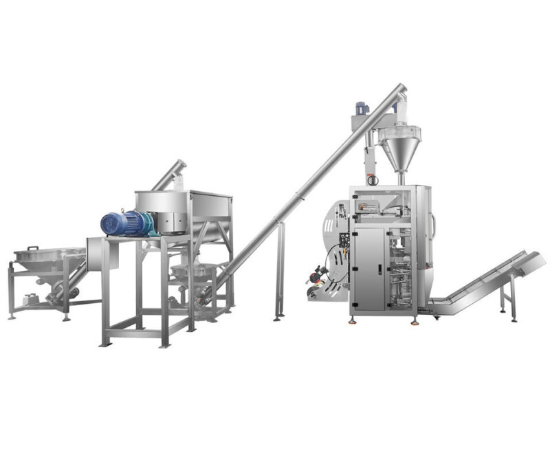 Automatic Powder Mixing Stirring Packaging Production Line